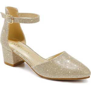 Laurmosa Little Girls Sandals Closed Toe High Heels Formal, Size 3, New